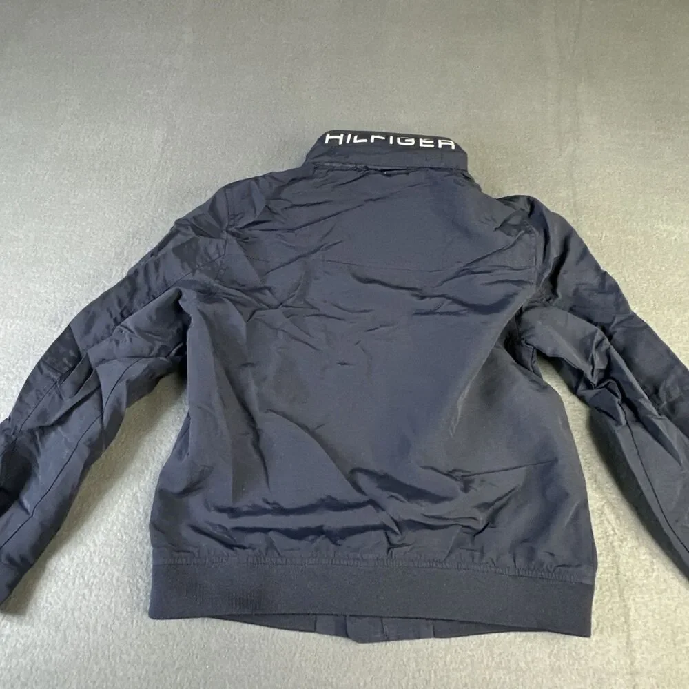 Tommy Hilfiger Boys Lightweight Jacket Blue Size Medium 8-10 Hidden Hood